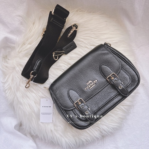 Coach Bags Nwt Coach Lucy Crossbody Black C6782 Pebble Leather Messenger Poshmark